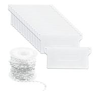 20 Piezas Pesas de Persiana Vertical Tablillas & 10m Cadena de Persiana Vertical, Listones de Pesas Inferiores Kit de Reparación Accesorios para Cortinas Verticales, Blanco (127 mm)