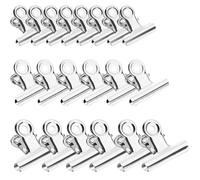 20 Piezas Pinzas Metalicas Bulldog, 30/50/65mm Clips Pinzas Binder Papeleria para Inicio Escuela Oficina Tienda (Plata)