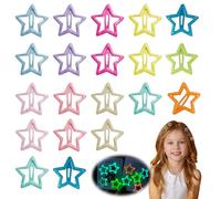 20 Piezas Pinzas para el Pelo con Diseño de Estrella Y2K Clips de Metal Horquillas Antideslizantes Accesorios para el Cabello para Mujeres Niñas,Luminosas Horquilla de Estrella de Colores