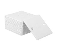 20 Piezas Placa de Cubierta con Orificio para Enchufe de Pared | Instalación Rápida, Plástico Resistente, Uso en Oficinas y Espacios Comerciales, Reemplazo de Panel