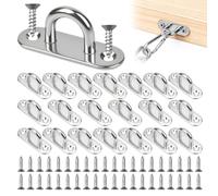 20 Piezas Placa de Cubierta de Acero Inoxidable M5 con Orificio con Tornillos de Montaje para Colgar Objetos Soporte para Placa de Fijación Anclaje Techo Accesorio de Toldillo Accesorio de Barco