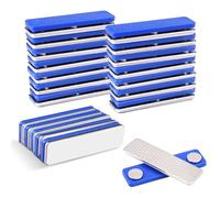 20 Piezas Placas de Identificación con Imán, 45x13mm Insignia de Nombre Magnética Adhesivas con 3 Imanes de Neodimio Fuertes, para Uniforme Camisas Oficinas Escuelas Reuniones (Azul)
