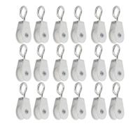 20 Piezas Polea Individual de Aleación Resistente para Cuerda | Control de Ventilación en Invernadero, Diseño Antivuelco y Estructura de Tensión, Color Plata