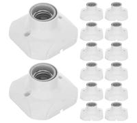 20 Piezas Portalámparas de Repuesto E27 250v, Casquillo Plano | Blanco, para Bombilla LED y Montaje en Techo Interior, Soporte Estable para Electricistas y Mantenimiento