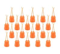 20 Piezas Portalámparas E27 Ac220 Cable, Cerámica Naranja | Diseño Totalmente Sellado, Resistente al Calor, para Patio y Cordones Colgantes, Montaje Rápido