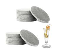 20 Piezas Posavasos de Fieltro Redondos, Posavasos en Fieltro para Bebidas frías y Calientes, Posavasos Redondos Lavables Tapete Protector para Bebidas, Café, Té, Cerveza, Vasos, Tazas