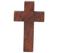 20 Piezas, Proyectos de Joyería DIY, Colgantes de Cruz de Madera, Dijes de Cruz de Jesús Santo para Abalorios Cristianos Católicos, Fabricación de Joyas con Cuentas(Café)