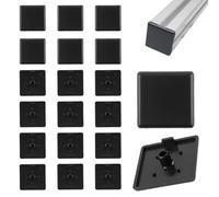 20 piezas puntas perfiladas aluminio 40 x 40 mm, puntas de cierre para perfiles de aluminio, a prueba de polvo de plástico ABS resistentes de extremo para 4040 EU