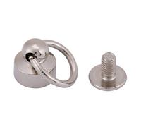 20 piezas remaches Elementos de fijación, chupete Forma Pull Anillo remaches tachuelas puntas con Tornillos para DIY de piel bolso cinturón artesanal reparación sustitución kit decoración 8 mm