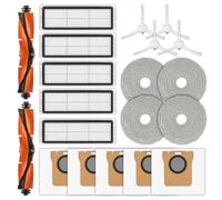 (20 piezas) Repuestos para aspiradora robótica Xiaomi X20+/ X20 Plus/ 1S/ S20 plus/ S20+/ X10+/ X20 pro: 2 cepillos giratorios, 4 cepillos laterales, 5 bolsas para el polvo, 5 filtros HEPA, 4 mopas