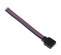 20 piezas RGB Led tira de luz Cable de extensión Conector de 4 pines PVC Conector macho hembra Cables Cables Tira de luces LED Accesorios (3.9in)(Masculino)
