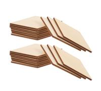 20 Piezas Rodajas de Madera sin Terminar en Rombo 8,1x4 CM | Pintura DIY y Scrapbooking, Superficie Lisa Beige, Manualidades en Casa, y Docentes