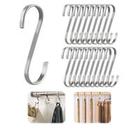 20 Piezas S en Forma de Ganchos para Colgar Ropa, Colgante Ganchos en Forma de S de Acero Inoxidable, S Ganchos Cuelga Tazas Barra Ganchos Cocina para Colgar Plantas, Armario, Baño u Oficina 7.8cm