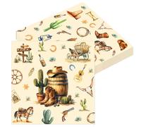 20 piezas servilletas bandana del oeste decoracion de cumpleanos vaquero regalos del oeste salvaje accesorios para baby shower de rodeo Wild One Yeehaw cumpleanos vasos de bebida vaquera vajilla Howdy