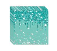 20 Piezas Servilletas de Papel Decoradas,Brillante Servilletas Verde Vajilla Desechables Absorbentes Reciclables,Decoracion de Mesa Almuerzo Cena Cóctel para Fiesta Cumpleaños Boda Navidad