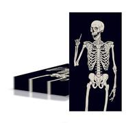 20 Piezas Servilletas de Papel Decoradas para Halloween,40x33cm Esqueleto Negro Servilletas Suaves Vajilla Desechables Absorbentes Reciclables Cena Cóctel para Fiesta Halloween Decoracion de Mesa