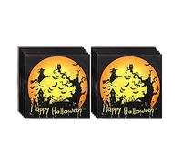20 Piezas Servilletas Estampado Color Naranja(16.5x16.5cm) Para Fiestas de Halloween,Decoraciones Para Fiesta de Halloween,Para Gritos Celebraciones,Servilletas Para Almuerzo De Cena