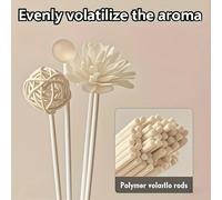 20 Piezas Set de Difusores - 10 Varillas Blancas, 3 Bolas de Enredadera, 3 de Fibra Sintética y 4 Cuentas - Ideal para Decoración del Hogar, Restaurantes, de Habitaciones, y Fiestas