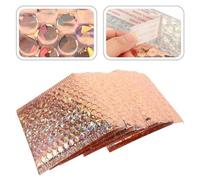 20 piezas sobres de envío de burbujas, sobres automáticos, embalaje postal, sellado de correo, sello de correo, sobres acolchados de poliéster 6X10, suministros-oro rosa