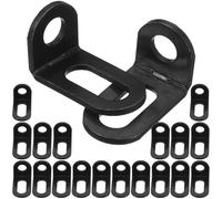 20 Piezas Soporte en L de Hierro Negro para Muebles, Ángulo Recto