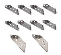 20 Piezas Soportes de Angulo de Acero Inoxidable, Soporte de Esquina Escuadras Metalicas Esquina de ángulo Soporte de Refuerzo Conector de Madera para Fijación de Mesas Sillas Ventanas Armarios