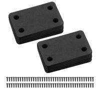 20 Piezas Soportes de Placa Plana, Soportes de Esquina Plana de Acero Inoxidable, Pletinas de Planas Soportes de Esquina de Reparación para Silla Muebles - 38x60 mm (Negro)