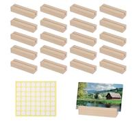 20 Piezas Soportes de Tarjetas de Mesa Soportes para Tarjetas de Madera Soportes para Menús con adhesivo de doble cara,Peana madera para restaurantes,bodas,banquetes y fiestas
