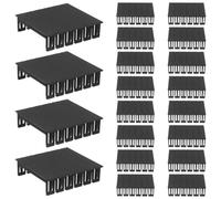 20 Piezas Tapa Ciega para Caja Eléctrica de Plástico Negro, Placa