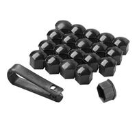20 Piezas Tapas para Tuercas de Rueda Coche para Nissan X-Trail, Antioxidante Cubierta de Tornillo Neumático Decoración Accesorios,A/Black-B/19mm