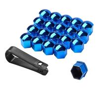 20 Piezas Tapas para Tuercas de Rueda Coche para Nissan X-Trail, Antioxidante Cubierta de Tornillo Neumático Decoración Accesorios,B/Blue-B/19mm