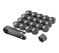 20 Piezas Tapas para Tuercas de Rueda Coche para Nissan X-Trail, Antioxidante Cubierta de Tornillo Neumático Decoración Accesorios,C/Grey-B/19mm