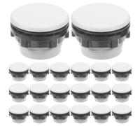 20 Piezas Tapón Ciego para Panel Eléctrico, de Plástico | Montaje Circular Empotrado, para Orificios de Lámpara Indicadora y Cuadros Eléctricos, Marcaje Legible