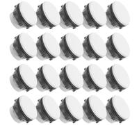 20 Piezas Tapón de Panel para Interruptor Pulsador, Plástico | Montaje Circular Empotrado, para Cuadros Eléctricos y Orificios de Lámpara Indicadora, Protección y Sellado