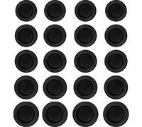 20 Piezas Tapones de Caja de Ahorro de Caucho Negro Tapón de Alcancía Cubierta Tapón de Hucha de Goma Tapón Redondo de Goma (5 Tamaños)