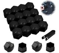 20 Piezas Tapones para Tuercas de Rueda de Coche Aptos para Alfa Romeo 159 156 Giulietta Mito Giulia Spider Brera, Elegante Protector de Perno de Llanta con Herramienta de Extracción,19mm