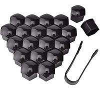 20 Piezas Tapones Tuercas Rueda para Mustang Mach-E CX727 Puma Gen-E B-MAX B232, Plástico Tapa Tornillo Rueda con Herramienta Extracción Fácil Instalación,17mm-Black