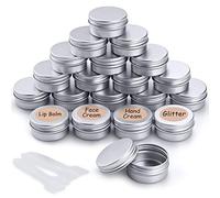 20 Piezas Tarros de aluminio vacío recipiente de cosmética para crema loción máscaras mini velas cosméticos arte de uñas (20 ml)