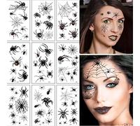 20 Piezas Tatuajes Temporales Halloween, Maquillaje Halloween Kit, Pegatinas Cara Halloween, Temporary Tattoo Halloween, Tatuajes Halloween Heridas Falsa Joker Tatuajes Cicatrices Maquillaje Carnaval