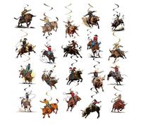 20 piezas Tauro montar remolinos colgantes toros montar en espiral mantas remolinos decoraciones colgantes decoraciones colgantes para toros equitación fiesta accesorios cumpleaños decoraciones