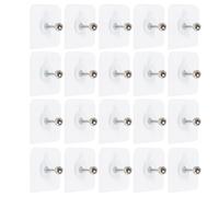 20 Piezas Tornillos Adhesivos para Pared Sin Marcas ni Perforaciones, Adhesivo Resistente e Impermeable, para Colgar Cuadros, Espejos y Objetos, Transparente, Tornillos Incluidos