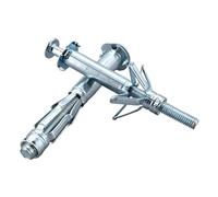 20 piezas tornillos de expansión para paneles de yeso M4 M5 M6 M8, tuerca de pernos de yeso, tapón hueco de Metal, tubo de anclaje de techo de pared, juego de fijación pesada(M4x52MM)