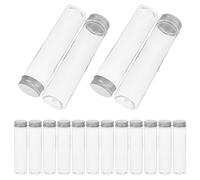 20 Piezas Tubo de Plástico Transparente PET de 110ml Fondo Plano | Embalaje a Granel, Exhibición Vertical Estable, para Especias y Recuerdos de Fiesta