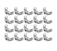20 Piezas Tuecas de Mariposa de Alas de Acero Inoxidable Palomilla de Fácil Apriete para la Sujecion de Tornillos Rosca Métrica Hembra Wing Nuts para Herramientas de Bricolaje (M6)