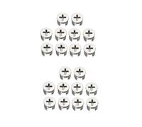 20 piezas tuerca de bloqueo de leva de Zinc portátil 14,6 * 11,5mm Kit surtido de roscas plateadas accesorios de conectores