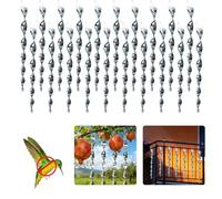 20 Piezas Varillas Reflectantes Repelentes de Pájaros, Ahuyentador Palomas Espirales, Espantapajaros Exterior para Colgar, para Balcón y Jardín Árboles Frutales, Propiedad contra Pájaros