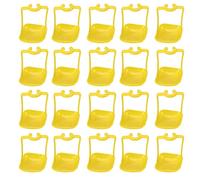 20 Piezas Vasos Automáticos para Beber Pollo, Antióxido, Color Brillante, Bebedero para Granjas, Rojo - Material PP Durable, Fácil Limpieza, Ideal para Aves y Mascotas Pequeñas (Amarilla)