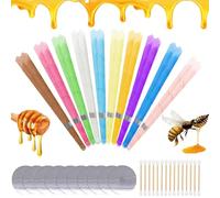 20 Piezas Velas para Los Oídos, kit para eliminar la cera, velas para los oídos de cera de abeja 100% natural para el cuidado de la salud, incluye discos y bastoncillos de algodón (10 fragancias)