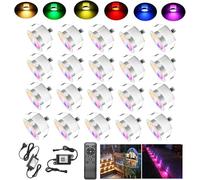 20 piezas WiFi RGB+blanco cálido LED empotrables - Iluminación del patio con Alexa, Google Home Assistant, DC12V Ø31mm IP67 Impermeables Terrazas