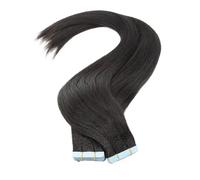 20 piezas Yaki cinta recta en extensiones de cabello humano, pegamento ligero de trama de piel Remy en doble cara sin costuras for cabellos de mujer(22inch 45-50g,1 Pack)