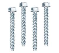 20 PiezasTornillos para Hormigón M8 x 60 mm, Juego de Tornillos de Cabeza Hexagonal sin Tacos, Tornillos Galvanizados con Arandela para Mampostería Industrial y Arquitectura de Hormigón